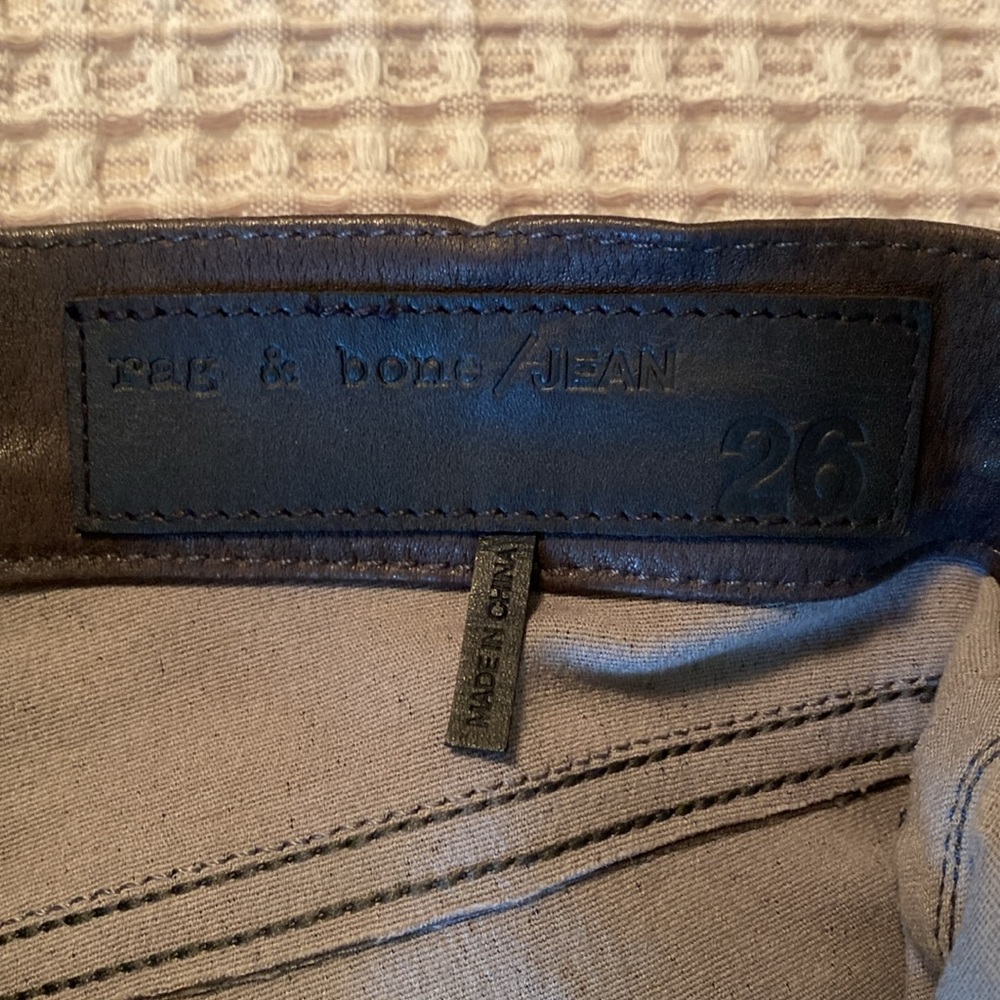 Rag And Bone Leather Pants Euc! Size 26 - image 3